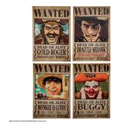 Magnet Cinereplicas Wanted - One Piece (x4) Beige 8x5,5x0,3 cm