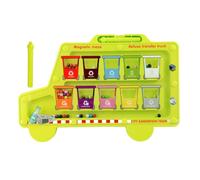 Magnet Color and Counting Maze, Preschool Educational Math Board Toy for Kids, Wooden Puzzle for Color Sorting, Number Recognition, Fine Motor Skills, Learning Game 28x1.3x18.5cm