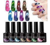 Magnet de ongles en gel - gel pour les yeux de chat, glitter de la laque brillante | Paint à ongles Holographic Shimmer Effect, de longue date pour les événements, date, été, amis, week-end, fon