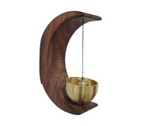 Magnet Door, Chime Bell, Wooden Wind, Entry Doorbell, Decorative Hanging Doors with Soothing Tones for Welcoming , Home, Porch, Garden, Front, Restaurant, Shop Entrance, 3.74x2.56x0.87 Inches