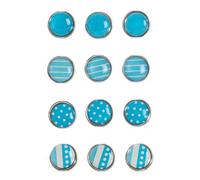 Magnet époxy Mini Ø12mm Bleu 12 pièces