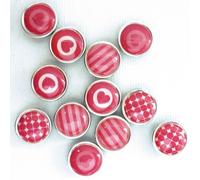 Magnet Époxy Mini Ø12mm Rose 12 Pièces