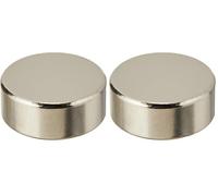 Magnet Expert 25 mm de diamètre x 10 mm d'épaisseur N42 Aimant Néodyme - Pull 16.5 kg (Lot de 2)