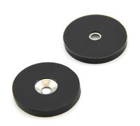 Magnet Expert 40 mm de diamètre x 5 mm d'épaisseur x 6.0 mm c/RUBBER évier COATED N42 néodyme Magnet - Pull 5 kg