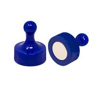 Magnet Expert Jumbo bleu Quille Aimants - Bureau et réfrigérateur (29mm de diamètre x 38 mm de haut) (paquet de 16)