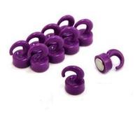 Magnet Expert Lot De 10 Mini Aimants En Forme De Crochet En Plastique Violet Force 1Kg 12X20Mm G