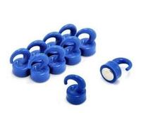 Magnet Expert Lot De 10 Mini Crochets Magnétiques En Plastique Force 1 Kg Bleu 12 X 20 Mm G