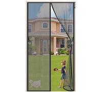 Magnet Fly Screen Door,105 x 200 cm de Porte Rideau Antimoustique Elégant Parfait Pour Porte,Patio Empêche de Passer les Moustiques et Autres Bestioles - Noir