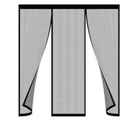 Magnet Fly Screen Door 160x190cm Fermeture Automatique Anti-Insectes Fenêtre D'écran Magnétique,sans Perçage Facile À Installer,pour Fenêtre Portes Noir