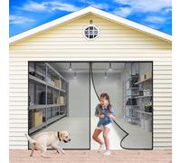 Magnet Fly Screen Door Insect Protection, 245x250cm pliable pour Out Mosquito Door, Facile À Installer sans Percer Magnetic Fly Screen Avancée Rideau Magnétique JPP1k Noir