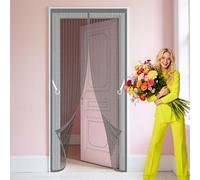 Magnet Fly Screen Door Insect Protection 77 x 243 cm Différentes Tailles Rideau Moustiquaire en Fine Se Ferme Tout Seul pour Balcon, Cave et Terrasse, Gris