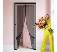 Magnet Fly Screen Door Insect Protection 78 x 245 cm Différentes Tailles Rideau Moustiquaire en Fine Se Ferme Tout Seul pour Balcon, Cave et Terrasse, Noir