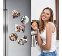 Magnet Frigo Personnalisable Aimant Frigo Cadre Photo Personnalisé Magnet Bild, Kühlschrank Personalizzato de Réfrigérateur Armoires Bureau Casiers pour Photos Cadeau Original (Lot de 2)