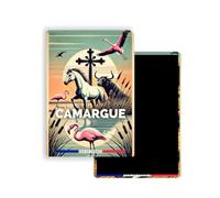 Magnet Frigo Ville Touristique de France Style Affiche rétro - 90 Modèles au Choix - Souvenirs Vacances - Aimant Réfrigérateur - Cadeau Original (Camargue 3)