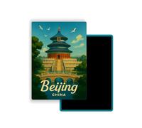Magnet Frigo Ville Touristique d'europe - 78 Modèles au Choix - Souvenirs Vacances - Aimant Réfrigérateur - Cadeau Original - Rectangle - 1 Unité (Pékin, Chine)