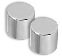 Magnet-Kauf Lot de 2 aimants en néodyme N52, 20 x 20 mm, puissant, disque magnétique super puissant de 20 mm de diamètre, aimants en néodyme ronds, cylindres, ND-20mm