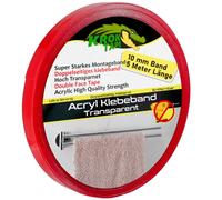 Magnet-Kauf Ruban adhésif double face en acrylique transparent extra fort pour montage intérieur et extérieur - Ruban adhésif permanent - 5 m de long (10 mm x 5 m)