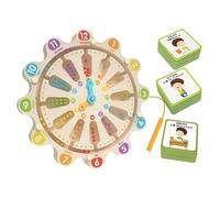 Magnet Maze - Montre Labyrinthe Jeux Puzzle Avec Tableau Magnétique Comptage Alphabet Tableau Double Face Puzzle En Bois Jouets Préscolaires Cadeaux Jeu D'appariement En Bois Trier