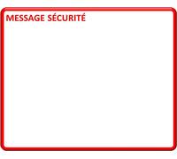 Magnet Message Métier Titre 'message Sécurité' 15x21 Cm A5 Magnétique Effaçable À Sec - Carte Magnétique