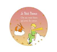 Magnet Petit Prince - Motif Petit Prince Assis sur Un Nuage et Son Renard sur Un Autre - Dimension 5,5CM