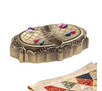 Magnet Pin Holder - Vintage Embossed Sewing Pin Holders, 3.94x2.36x0.79inches Strong Magnetic Needle Organizer, Decorative Pins Storage Tool for Sewing Room, Craft Studio, Embroidery DIY Beginners Use