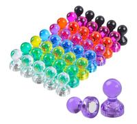 Magnet Push Pins, Whiteboard Tacks, 0.66x0.43 inch Pegs with Strong Grip, Durable PP Housing, Sleek Organizing Hardware with Modern Style, Office Gear for Lockers & Fridges