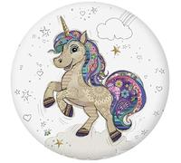 Magnet Rond Animaux et Plantes - Motif Licorne Qui Danse - Dimension 5,5CM