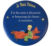 Magnet rond le petit prince et l'avion 5,5 cm BLEU G