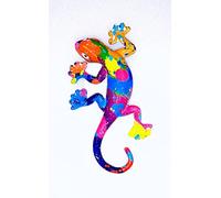 Magnet Salamandre Multicolore Motif Modern en RÉSINE