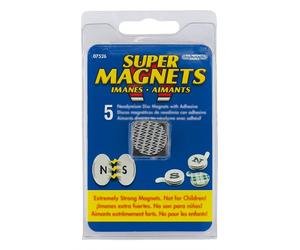 Magnet source Set de 5 aimants Néodyme adhésifs - 19,1 x 1,5 mm