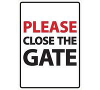 Magnet & Steel USA Inc. Panneau en Plastique « Please Close The Gate »