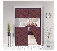 Magnet Thermo Rideau De Porte avec fenêtres transparentes,noir W145xH225cm Rideau Isolant Thermique Froid Protection La Vie Privée Thermique Isolation De Porte Rideau Rideaux Acoustiques pour Balcon