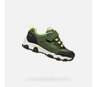 Geox J MAGNETAR Boy B ABX Baskets Style Militaire/Vert Taille 26 EU