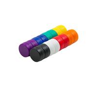 Magnetastico | 16 aimants puissants en néodyme avec revêtement de Protection| 12x6 mm| 8 Couleurs| Mini aimants Tableau magnétique Aimant frigo Magnet Tableau Blanc Petit Aimant Rond, Aiment neodyme