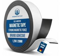 Magnetastico| Bande magnetique adhesive 20mm x 1,2 m avec Colle 3M| Bande aimantée adhésive pour organiser| Bande Magnétique Autocollante Scotch Aimanté Adhesif Rouleau Aimanté Adhésif puissante ruban