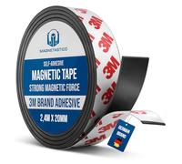 Magnetastico| Bande magnetique adhesive 20mm x 2,4 m avec Colle 3M| Bande aimantée adhésive pour organiser| Bande Magnétique Autocollante Scotch Aimanté Adhesif Rouleau Aimanté Adhésif puissante ruban