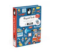 Janod – Jeu magnétique Magnéti'Book Pompiers – 60 aimants, 18 modèles, carton FSC – Dès 3 ans