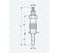 MAGNETI MARELLI 062582804304 Bougie de préchauffage pour OPEL Movano Bus (X70)