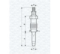MAGNETI MARELLI 062587001304 Bougie de préchauffage pour JEEP,NISSAN,RENAULT,VOL