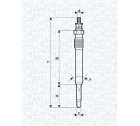 MAGNETI MARELLI 062900001304 Bougie de préchauffage pour CITROËN,FIAT,LANCIA,PEU