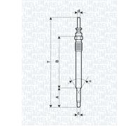 MAGNETI MARELLI 062900009304 Bougie de préchauffage pour OPEL,SAAB,VAUXHALL