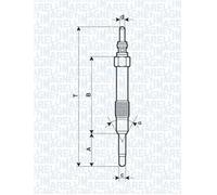 MAGNETI MARELLI 062900014304 Bougie de préchauffage pour ALFA ROMEO,FIAT,LANCIA,