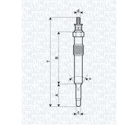 MAGNETI MARELLI 062900018304 Bougie de préchauffage pour FORD