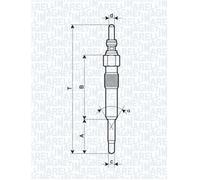 MAGNETI MARELLI 062900028304 Bougie de préchauffage pour AUDI,FORD,GAZ,OPEL,RENA