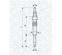 MAGNETI MARELLI 062900038304 Bougie de préchauffage pour VW Touran I (1T1, 1T2)