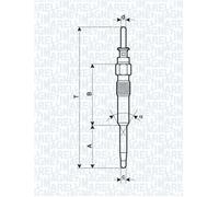 MAGNETI MARELLI 062900039304 Bougie de préchauffage pour BMW