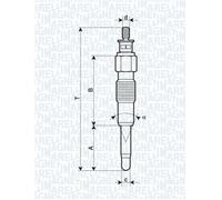 MAGNETI MARELLI 062900040304 Bougie de préchauffage pour CITROËN,FIAT,IVECO,PEUG