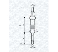 MAGNETI MARELLI 062900046304 Bougie de préchauffage pour HYUNDAI,MERCEDES-BENZ