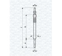 MAGNETI MARELLI 062900048304 Bougie de préchauffage pour CITROËN,FIAT,FORD,MAZDA