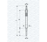 MAGNETI MARELLI 062900051304 Bougie de préchauffage pour AUDI,CHRYSLER,DODGE,JEE